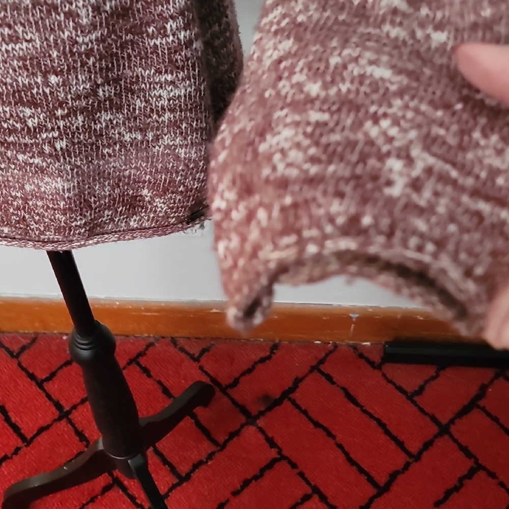 PrAna Maroon/Brown Knit Sweater With Hood - Picture 5 of 10